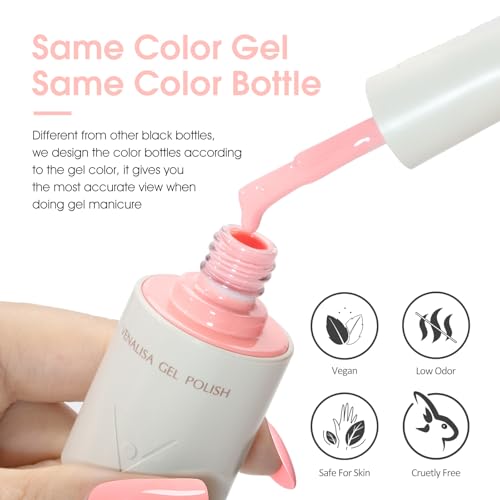 VENALISA Nude Pink Gel Nail Polish 10ml Soak Off UV LED Manicure