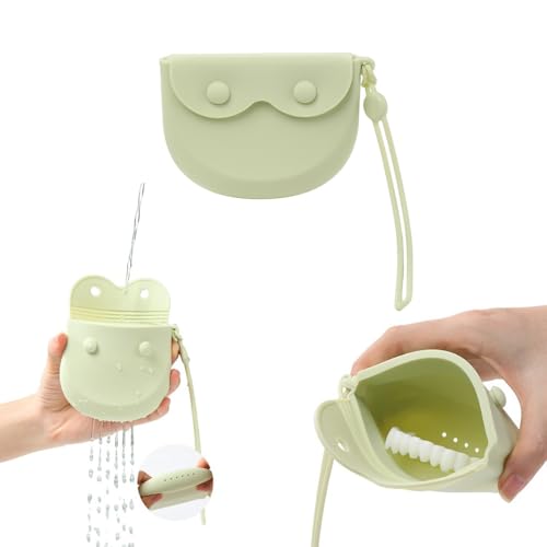 Silicone Retainer Case with Lanyard and Vent Holes for Mouth Guard