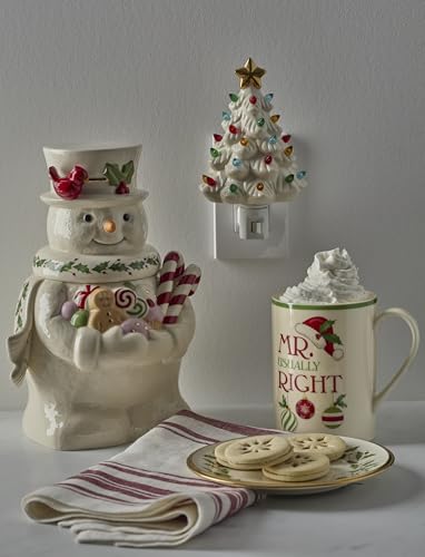 Lenox Treasured Traditions Tree Porcelain Night Light - Christmas Holiday Decor