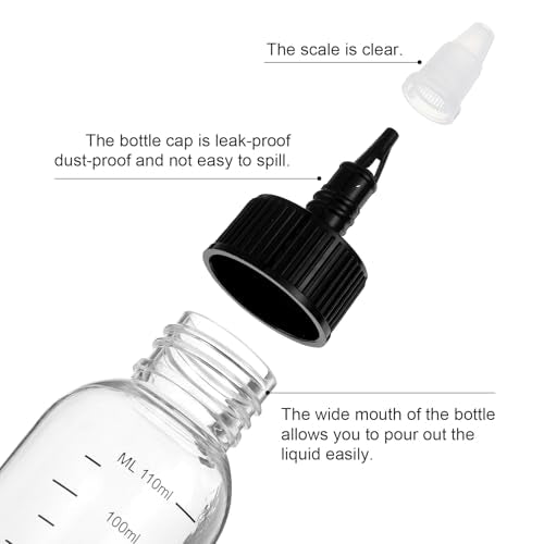 Hair Oil Applicator Bottle 2-Pack - 4 oz Plastic Root Comb Dispenser