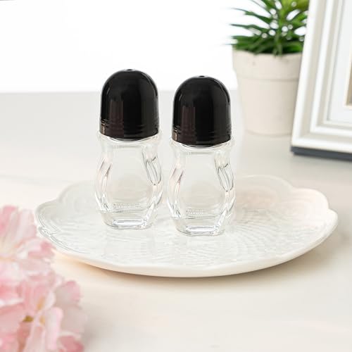 Glass Roll-On Bottles 30ml - 2 Pcs Refillable Rollerball Containers for Essential Oils