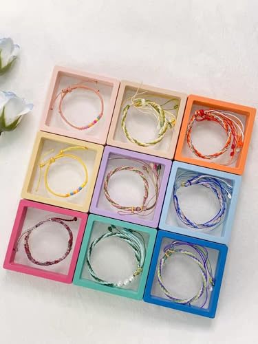 3.54" Multicolour 3D Floating Frame Jewelry Box - Stackable Organizer