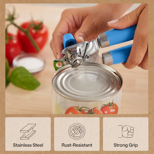 Gorilla Grip Manual Can Opener - Stainless Steel, Aqua