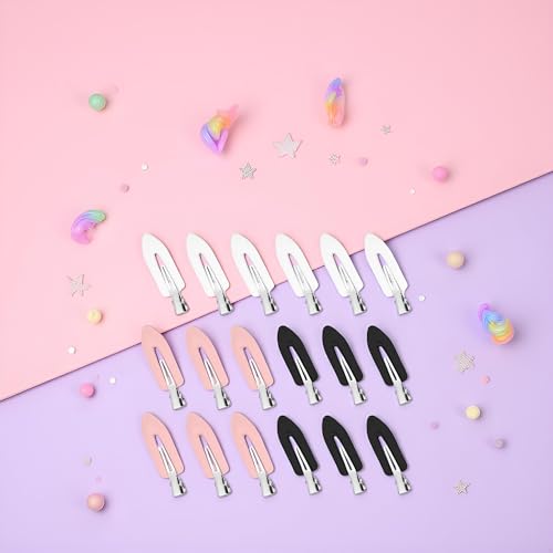 18Pcs No Bend Hair Clips Creaseless Makeup Barrettes for Styling