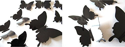 12Pcs 3D Butterfly Wall Decals - Removable Art Stickers for Home