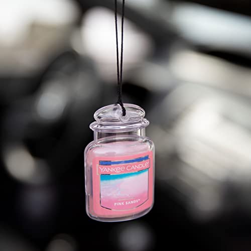 Yankee Candle Hanging Car Jar Air Fresheners 3-Pack, Oceanic - Beach Walk, Pink Sands & Sun & Sand