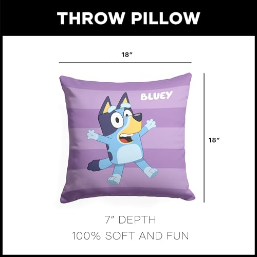 NORTHWEST Bluey Pillow, 18" x 18", Roll Call Bluey