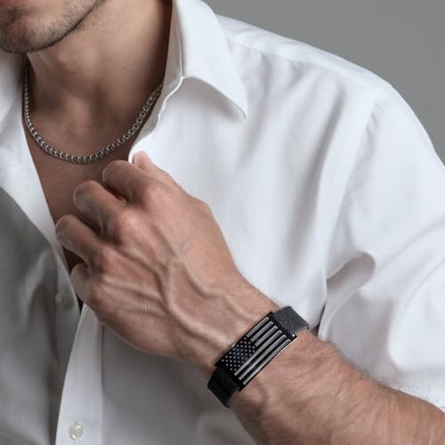 American Flag Bracelets for Men & Boys - Adjustable Christian Jewelry