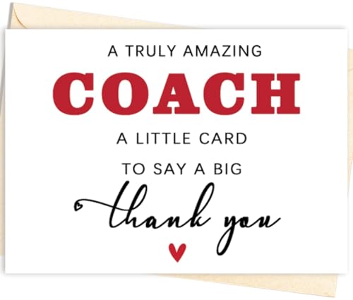 Londue LD-354 6 Pack Thank You Coach Cards - Sports Appreciation Gifts