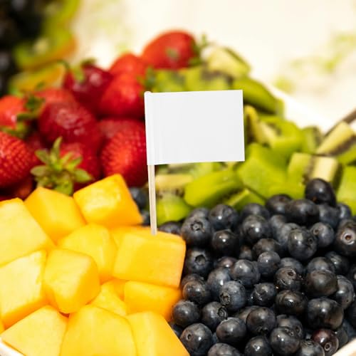 50 Pack Blank Toothpick Flags for Charcuterie Boards & Parties