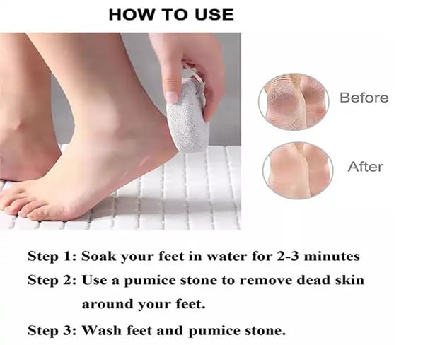 2-Pack Natural Pumice Stone for Feet – Lava Foot File & Callus Remover