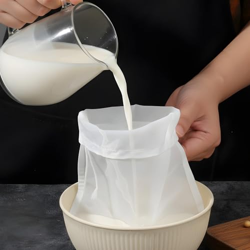 6 Pack Nylon Brew Bags for Straining & Nut Milk - 20x15cm