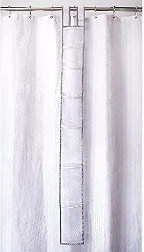 Skywin Hanging Mesh Shower Caddy - 7-Pocket Portable Organizer, White