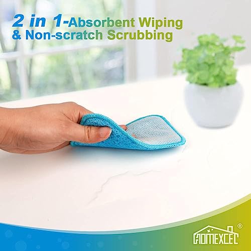 HOMEXCEL 12PK Multicolor Dual-Sided Non-Scratch Kitchen Sponges
