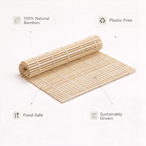 Bamboo Sushi Rolling Mat - Traditional Makisu for Perfect Rolls