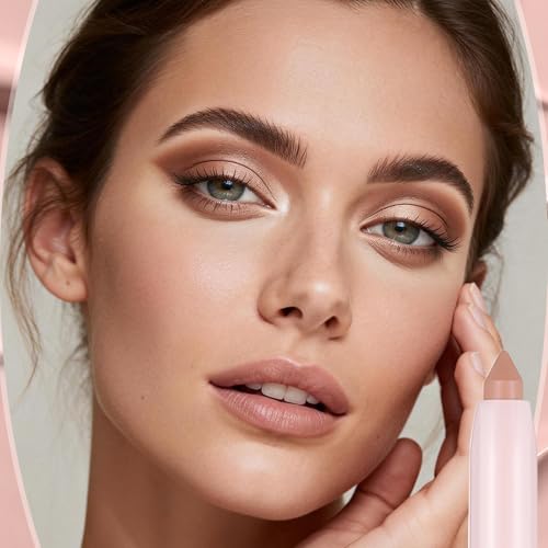 LYNEMOGA 2-in-1 Cream Eyeshadow Stick with Blending Sponge Golden Brown