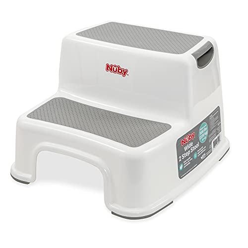 Nuby 2 Step Up Stool for Kids, for Bathroom, Kitchen, and Potty Training