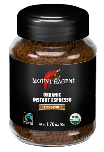 Mount Hagen Organic Instant Espresso Coffee - Freeze Dried, 1.76oz Jar
