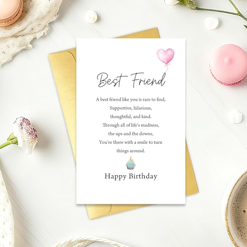 Heartfelt Birthday Card for Best Friend | Poem & Personal Touch