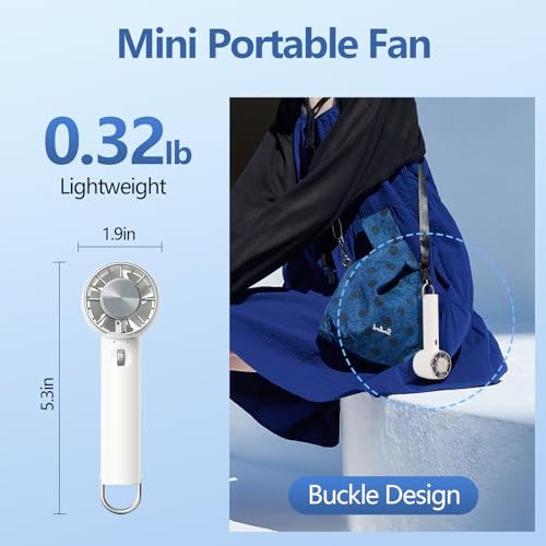 Portable Handheld Turbo Fan with Cold Compress - 4200mAh Rechargeable Mini Fan