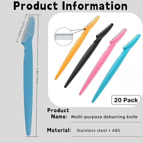 Viviyoo 20-Pack Eyebrow Razors and Face Shavers with Safety Mesh Blades