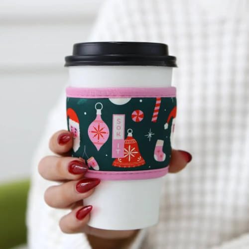 Reusable Insulated Coffee Sleeve - Tis the Season, One Size HotSok