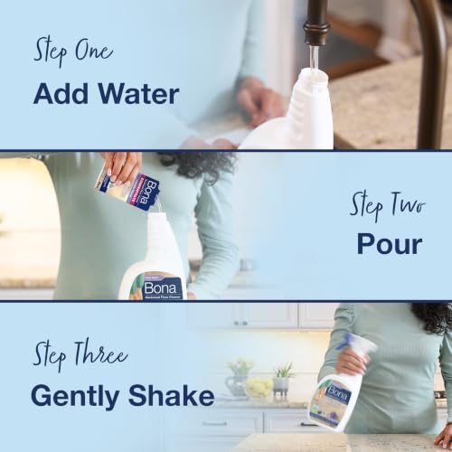 Bona Lavender Thyme Hardwood Floor Cleaner Concentrate 4-Pack | Residue-Free & Eco-Friendly