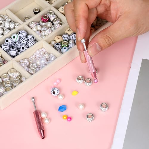 Aysatogc 2-Piece Piercing Ball Grabber Tool 4-Claw Diamond Tweezers