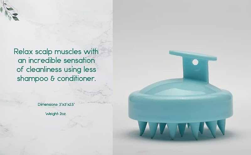 BeNat Hair Scalp Massager & Shampoo Brush with Soft Silicone Bristles