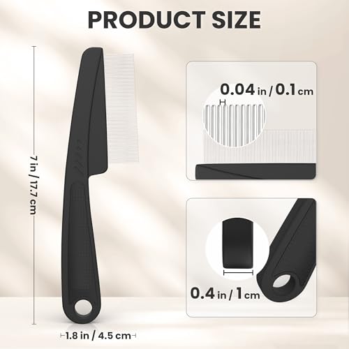 Dafeng Stainless Steel Dandruff Comb with Anti-Slip Handle