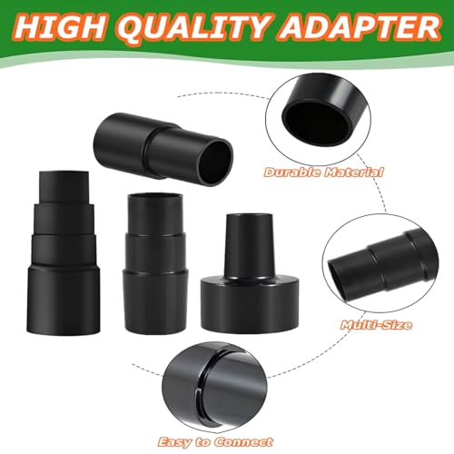 YurMemo 4-Piece Vacuum Hose Adapter Kit for Wet/Dry Vacs