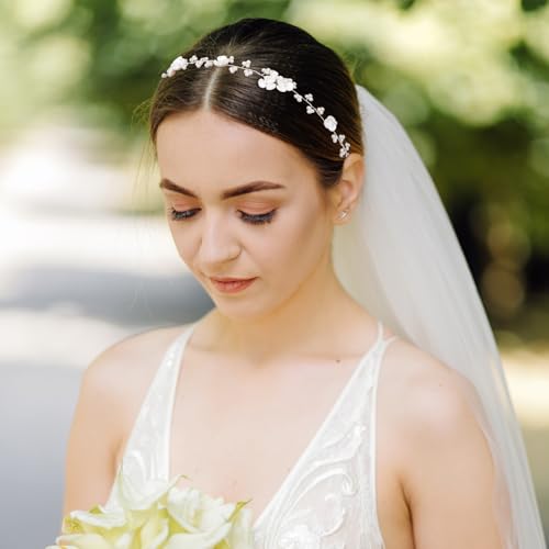 Bewudy Pearl Flower Girl Headband & Wedding Hair Accessory