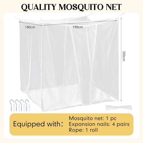 Peryiter Mosquito Net for Full, Queen & King Size Beds, Outdoor & Indoor Bed Canopy
