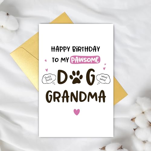 Cute Dog Grandma Birthday Card - Sweet Card for Grandmother