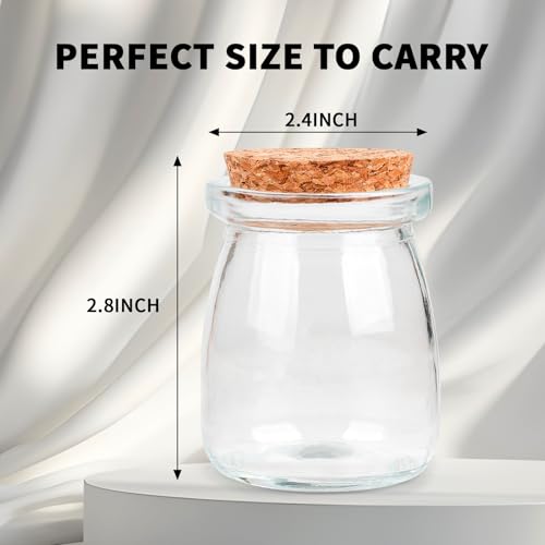 Small Decorative Glass Bottles with Cork Lids for Crafts