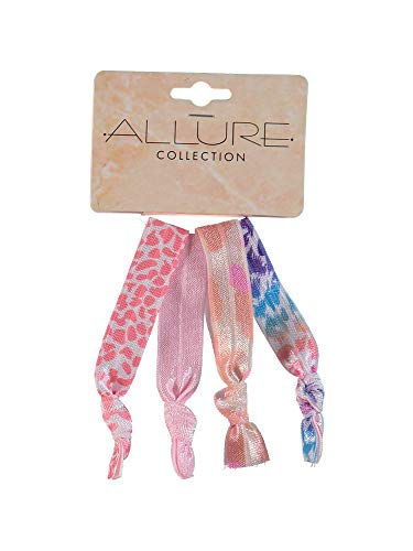 Allure Multi-Colored Fabric Ponytail Holders - 16 Piece Pack