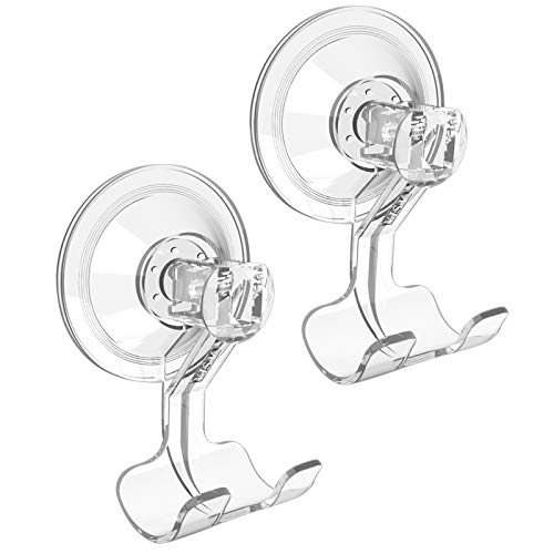 VIS'V Suction Cup Razor Holder - Clear, Set of 2, Removable Design