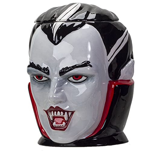 Halloween Vampire Ceramic Cookie Jar - Spooky Kitchen Decor & Storage