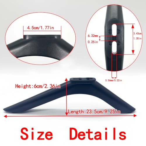 Universal TV Stand Legs Replacement for 41.99-56.43 Inch TVs - Black