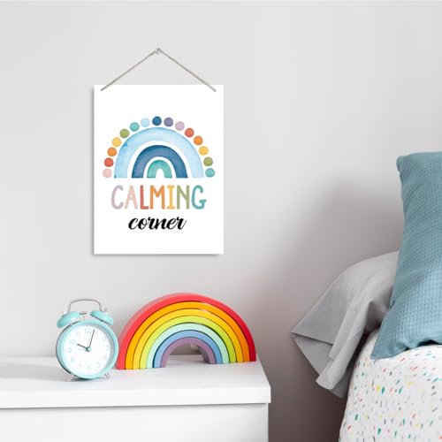 Calming Corner Wooden Wall Sign - Psychology 22 Counseling Office Decor