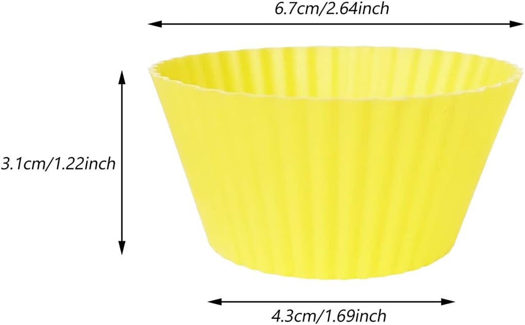 Skiennix Silicone Baking Cups - 28 Pack Reusable Muffin Molds in 7 Vibrant Colors | 2.64 Inches