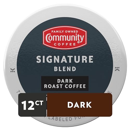 Community Coffee Signature Blend Dark Roast K-Cup Pods, 12 Count
