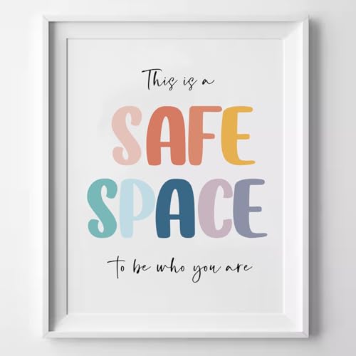 Safe Space Print – Boho Wall Art for Counselors & Classrooms 8x10