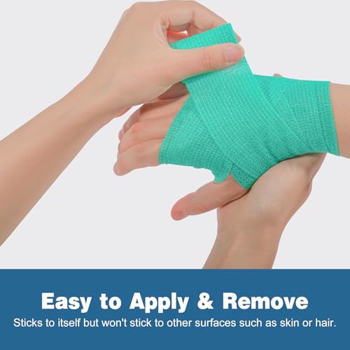 12 Pack Self Adhesive Bandage Wrap, 2" X 5 Yards Color Vet Wrap, Ankle Tape, Elastic Cohesive Bandage Wrap, Athletic Tape