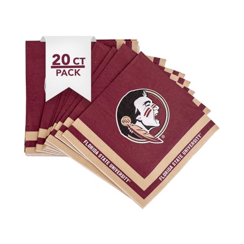 Florida State University FSU Seminoles 20-Count Disposable Napkins