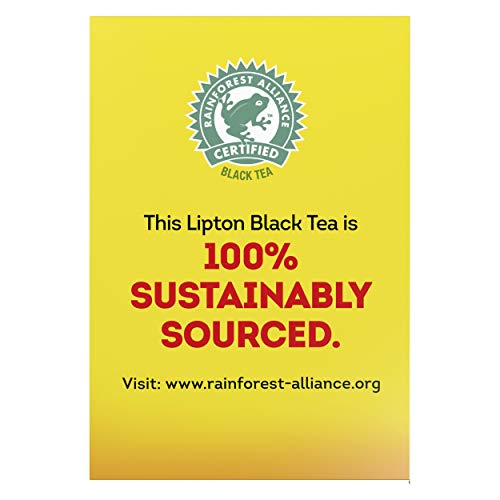 Lipton Iced Tea Bags, Unsweetened Black Tea, 4 Count (Pack of 32)