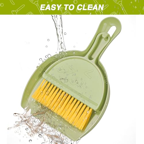 RYPET Mini Dustpan and Brush Set for Small Animal Cages - Green