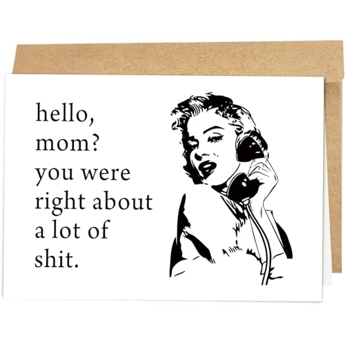 Funny Mother's Day Card for Mom - Heartfelt Gift with Retro Design