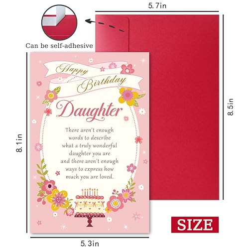 Sweet Birthday Card for Daughter - Loving Gift from Parents