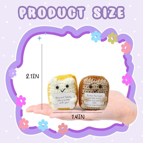 Handmade Crochet Butter Bread Gift - Emotional Support Toast